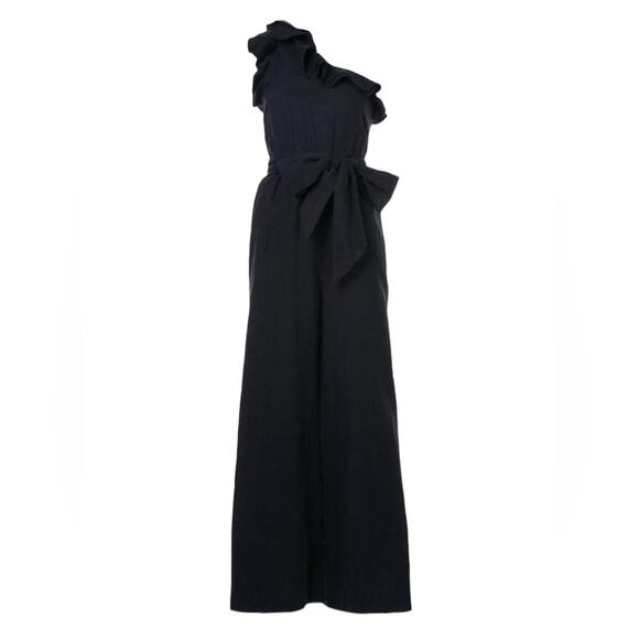 NWT Ulla Johnson One Shoulder Demi Black Jumpsuit sz 2 xs